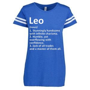 LEO Definition Personalized Name Funny Birthday Gift Idea Enza Ladies Jersey Football T-Shirt