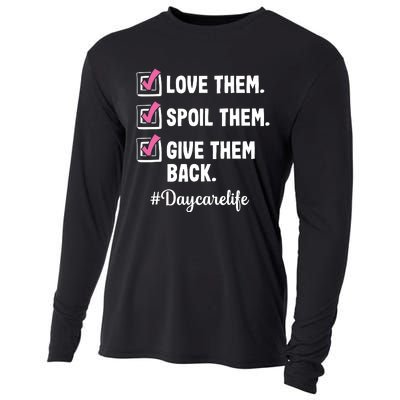 Love Daycare Provider Childcare Teacher Appreciation Cooling Performance Long Sleeve Crew