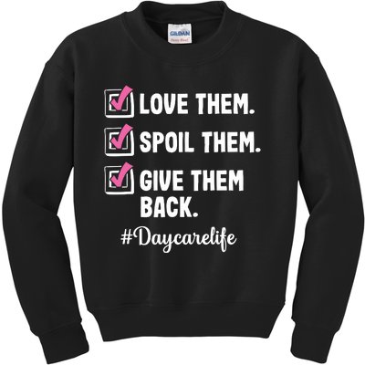 Love Daycare Provider Childcare Teacher Appreciation Kids Sweatshirt