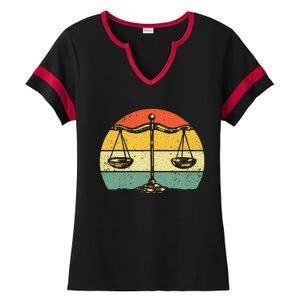 Lawyer Design Paralegal Attorney Lovers Ladies Halftime Notch Neck Tee