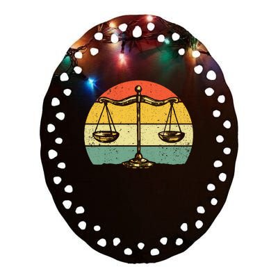 Lawyer Design Paralegal Attorney Lovers Ceramic Oval Ornament