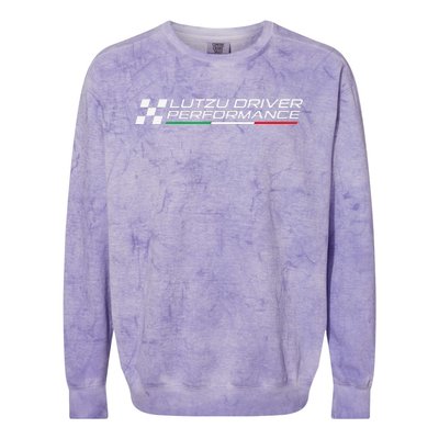 Lutzu Driver Performance Ldp Sim Racing Driver Coaching Colorblast Crewneck Sweatshirt