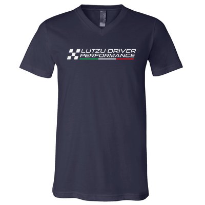 Lutzu Driver Performance Ldp Sim Racing Driver Coaching V-Neck T-Shirt