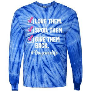 Love Daycare Provider Care Teacher Appreciation Great Gift Tie-Dye Long Sleeve Shirt