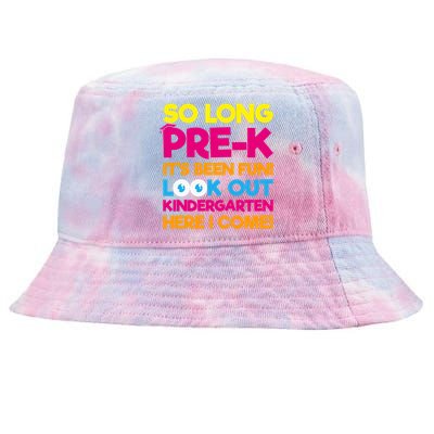 Last Day Pre-K Kindergarten Here I Come Graduation Tie-Dyed Bucket Hat