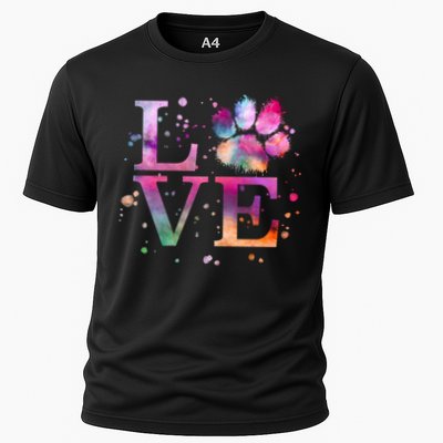 Love Dog Paw Print Colorful National Animal Shelter Week Gift Performance Shirt