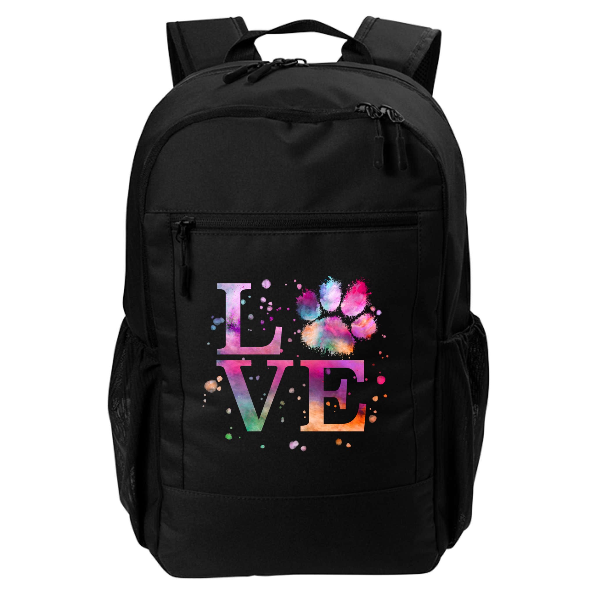 Love Dog Paw Print Colorful National Animal Shelter Week Gift Backpack