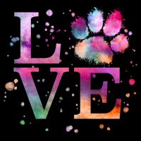 Love Dog Paw Print Colorful National Animal Shelter Week Gift Backpack