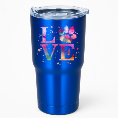Love Dog Paw Print Colorful National Animal Shelter Week Gift Tumbler