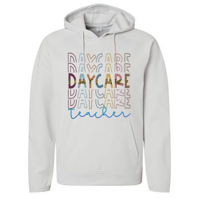 Love Daycare Provider Childcare Teacher Appreciation Gifts Performance Fleece Hoodie