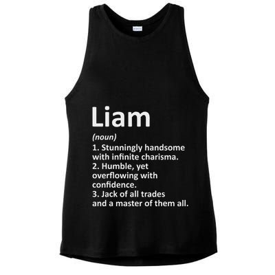 Liam Definition Personalized Name Funny Birthday Gift Idea Ladies PosiCharge Tri-Blend Wicking Tank