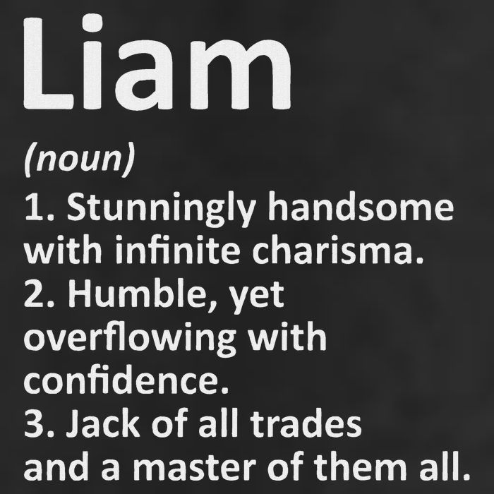 Liam Definition Personalized Name Funny Birthday Gift Idea 7 Panel Mesh Trucker Snapback Hat