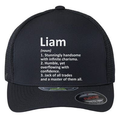 Liam Definition Personalized Name Funny Birthday Gift Idea Flexfit Unipanel Trucker Cap