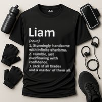 Liam Definition Personalized Name Funny Birthday Gift Idea Performance Shirt