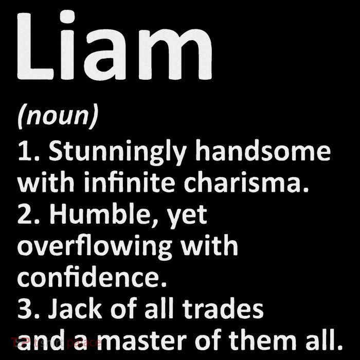 Liam Definition Personalized Name Funny Birthday Gift Idea Performance Shirt