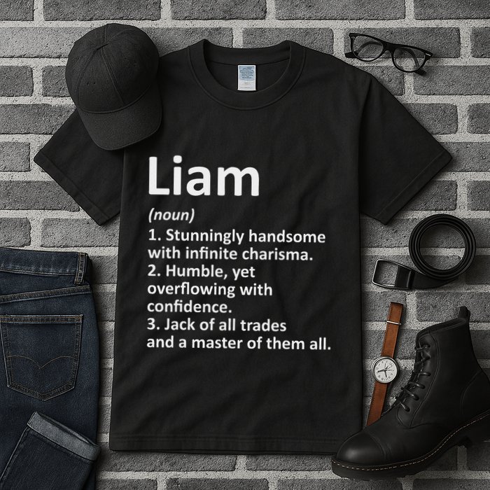 Liam Definition Personalized Name Funny Birthday Gift Idea Tall T-Shirt