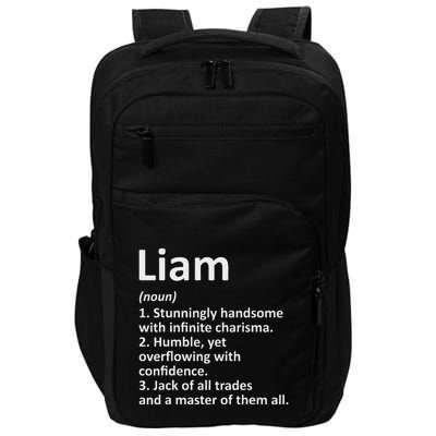 Liam Definition Personalized Name Funny Birthday Gift Idea Impact Tech Backpack