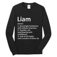 Liam Definition Personalized Name Funny Birthday Gift Idea Tall Long Sleeve T-Shirt