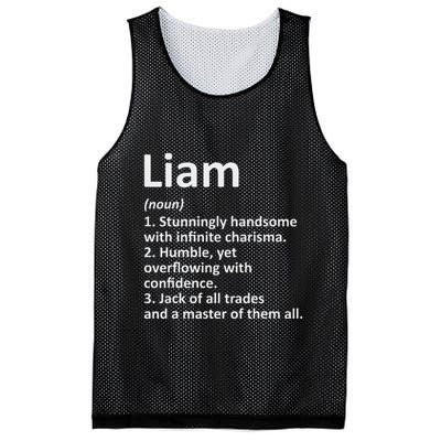 Liam Definition Personalized Name Funny Birthday Gift Idea Mesh Reversible Basketball Jersey Tank