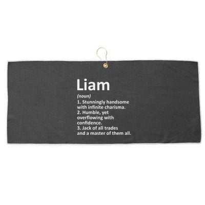 Liam Definition Personalized Name Funny Birthday Gift Idea Large Microfiber Waffle Golf Towel