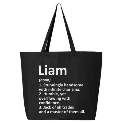 Liam Definition Personalized Name Funny Birthday Gift Idea 25L Jumbo Tote