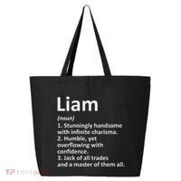 Liam Definition Personalized Name Funny Birthday Gift Idea 25L Jumbo Tote