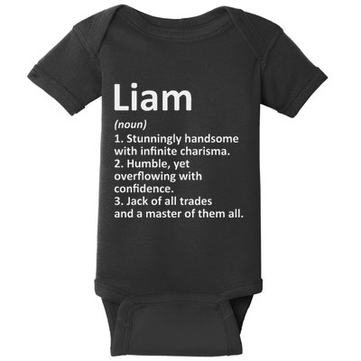 Liam Definition Personalized Name Funny Birthday Gift Idea Baby Bodysuit