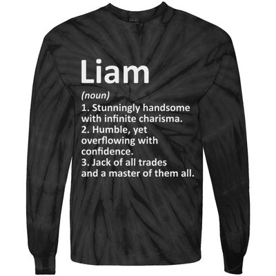 Liam Definition Personalized Name Funny Birthday Gift Idea Tie-Dye Long Sleeve Shirt