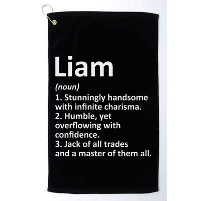 Liam Definition Personalized Name Funny Birthday Gift Idea Golf Towel