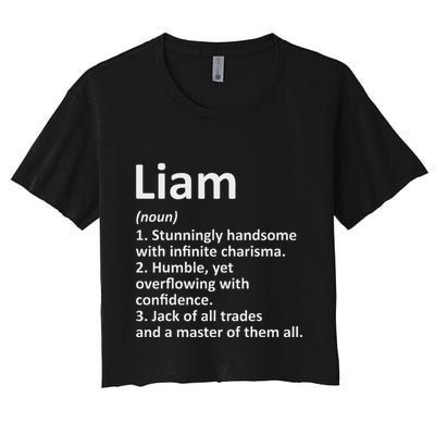Liam Definition Personalized Name Funny Birthday Gift Idea Crop Top