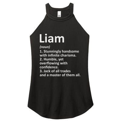 Liam Definition Personalized Name Funny Birthday Gift Idea Women's Perfect Tri Rocker Tank