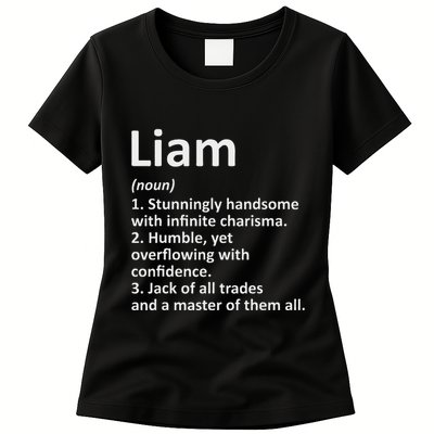 Liam Definition Personalized Name Funny Birthday Gift Idea Womens T-Shirt