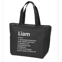 Liam Definition Personalized Name Funny Birthday Gift Idea Zip Tote Bag