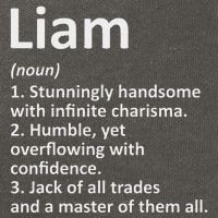 Liam Definition Personalized Name Funny Birthday Gift Idea Cotton Canvas Backpack