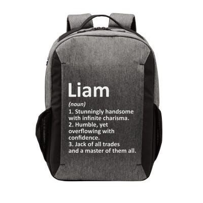 Liam Definition Personalized Name Funny Birthday Gift Idea Vector Backpack