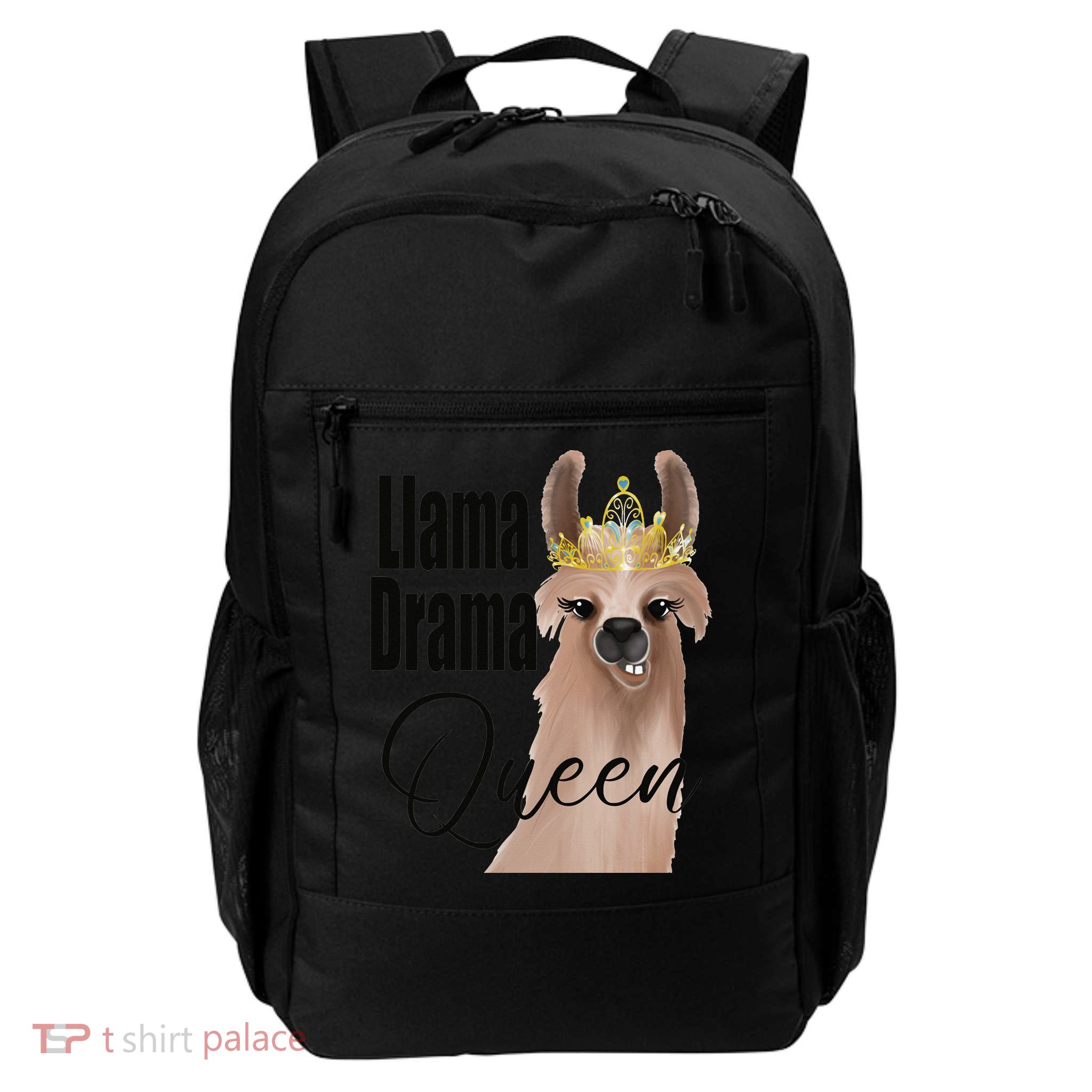 Llama Drama Queen Featuring An Adorable Llama With Crown_1 Gift Daily Commute Backpack