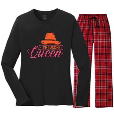 Line Dancing Queen T Women's Long Sleeve Flannel Pajama Set 