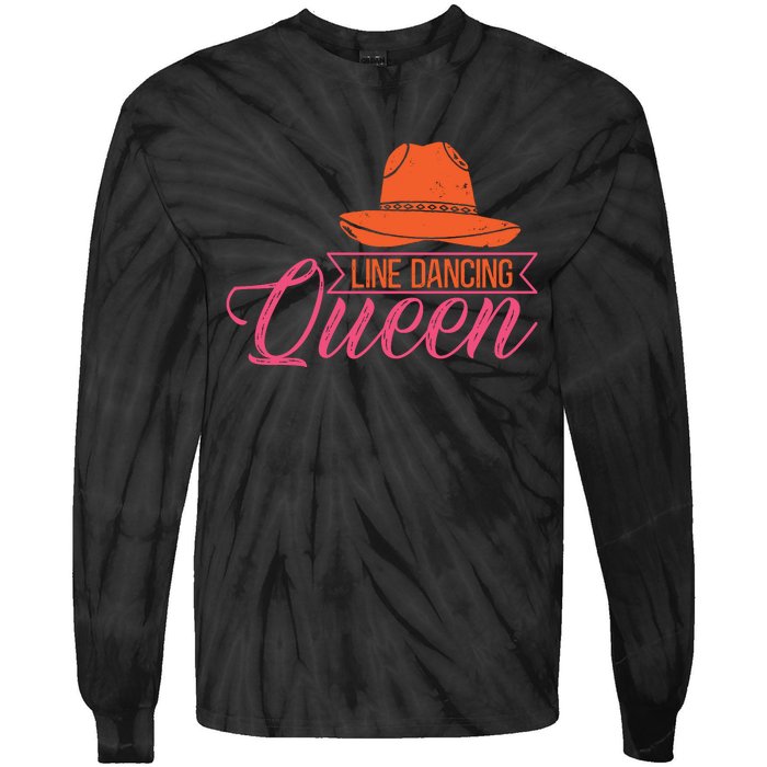 Line Dancing Queen T Tie-Dye Long Sleeve Shirt