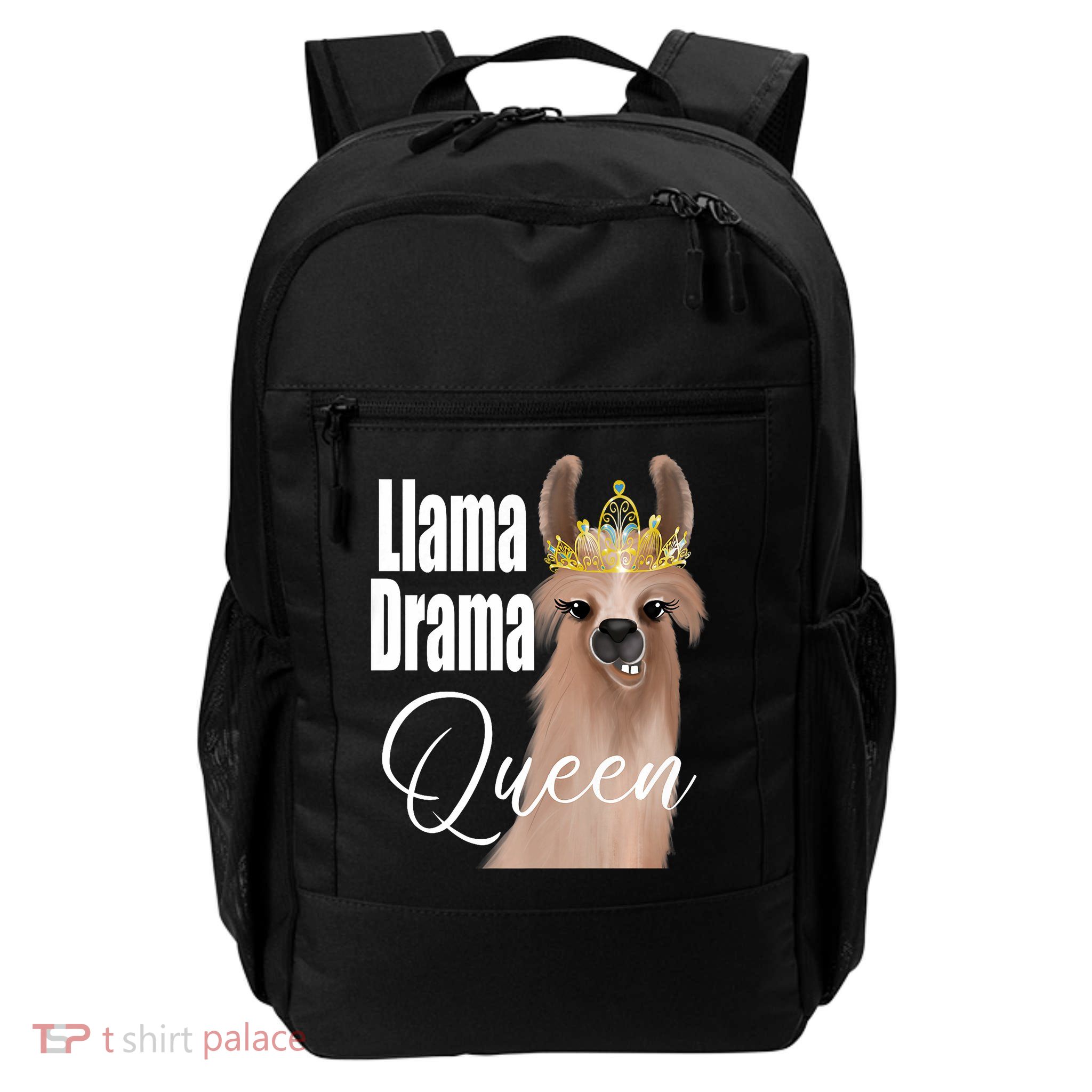 Llama Drama Queen Featuring An Adorable Llama With Crown  Daily Commute Backpack