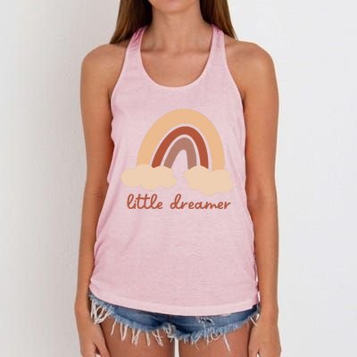 Little Dreamer Rainbow Cute Gift Women's Knotted Racerback Tank