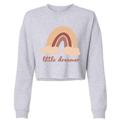 Little Dreamer Rainbow Cute Gift Cropped Pullover Crew