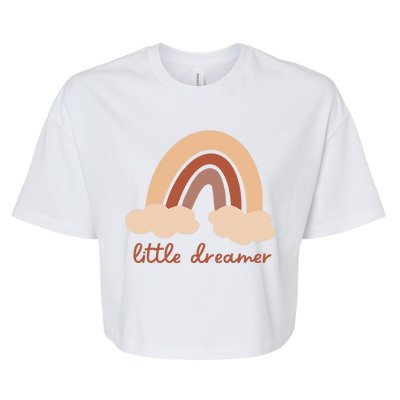 Little Dreamer Rainbow Cute Gift Bella+Canvas Jersey Crop Tee