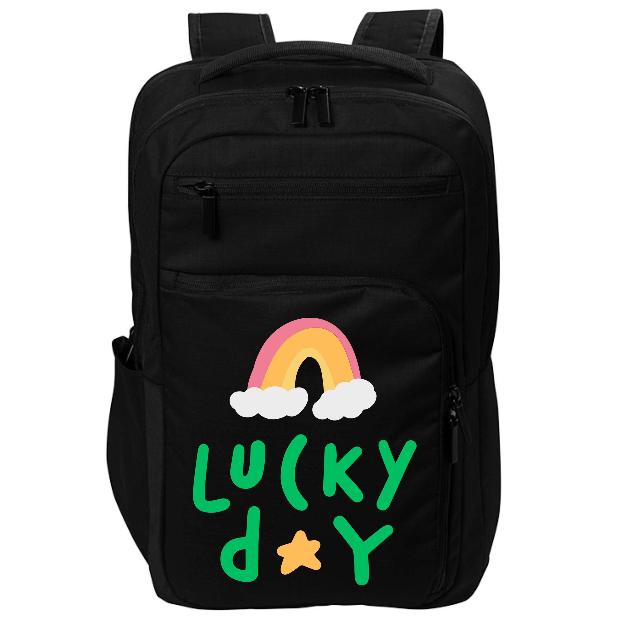 Lucky Day Rainbow Star St Patrick's Day Impact Tech Backpack