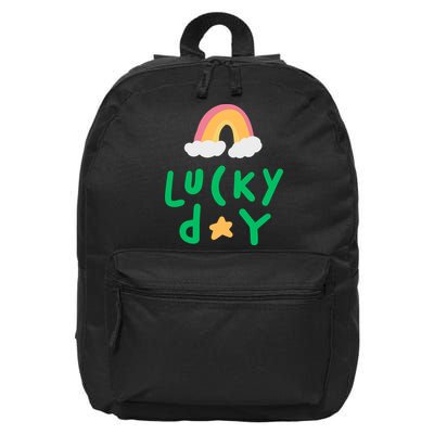 Lucky Day Rainbow Star St Patrick's Day 16 in Basic Backpack