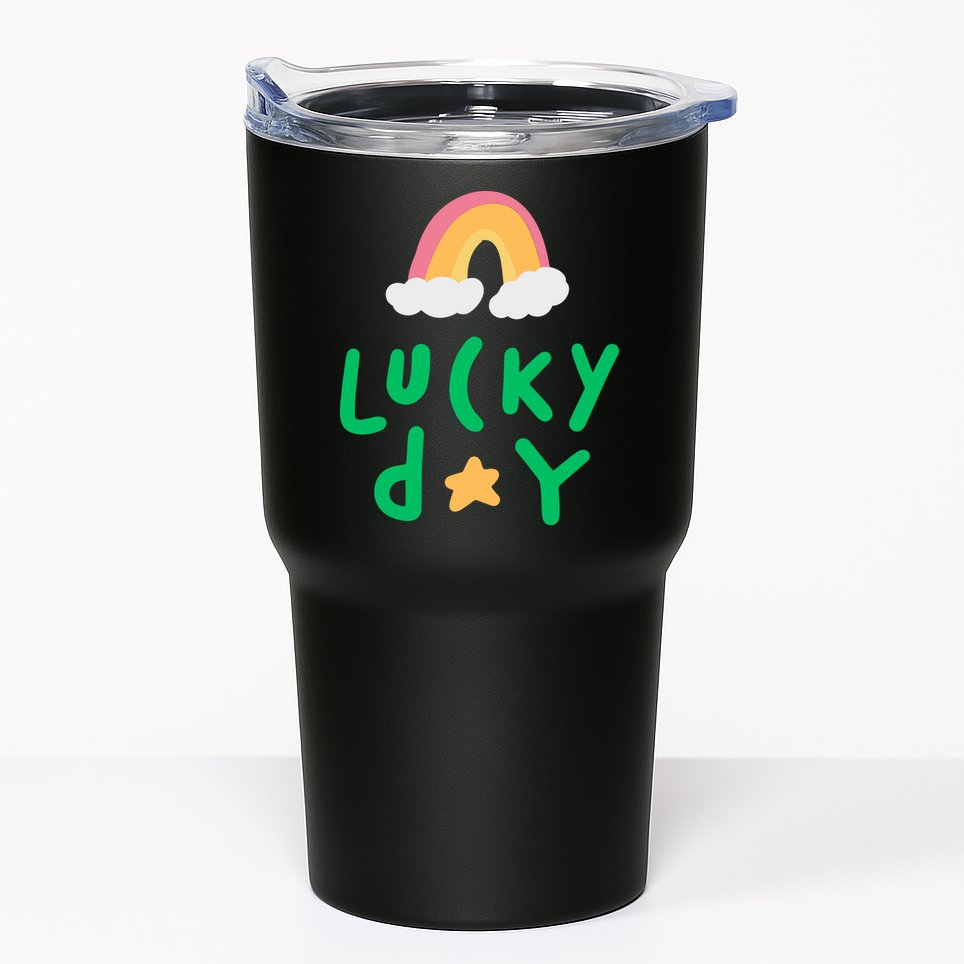 Lucky Day Rainbow Star St Patrick's Day Tumbler