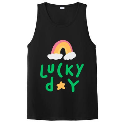 Lucky Day Rainbow Star St Patrick's Day PosiCharge Competitor Tank
