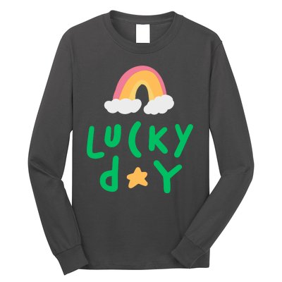 Lucky Day Rainbow Star St Patrick's Day Long Sleeve Shirt