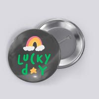 Lucky Day Rainbow Star St Patrick's Day Button