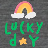Lucky Day Rainbow Star St Patrick's Day Button