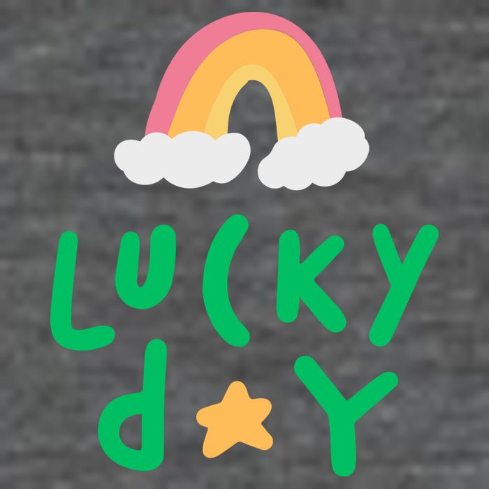 Lucky Day Rainbow Star St Patrick's Day Button